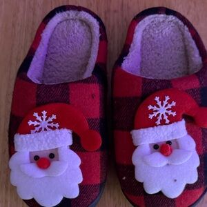 Cozy Santa Plaid Women's Slippers